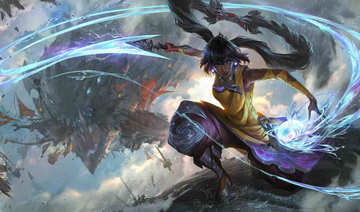 Nilah Best Builds, Runes and counters Splash Art