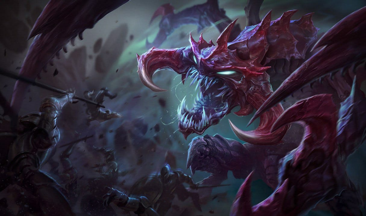 chogath Best Builds, Runes and counters Splash Art