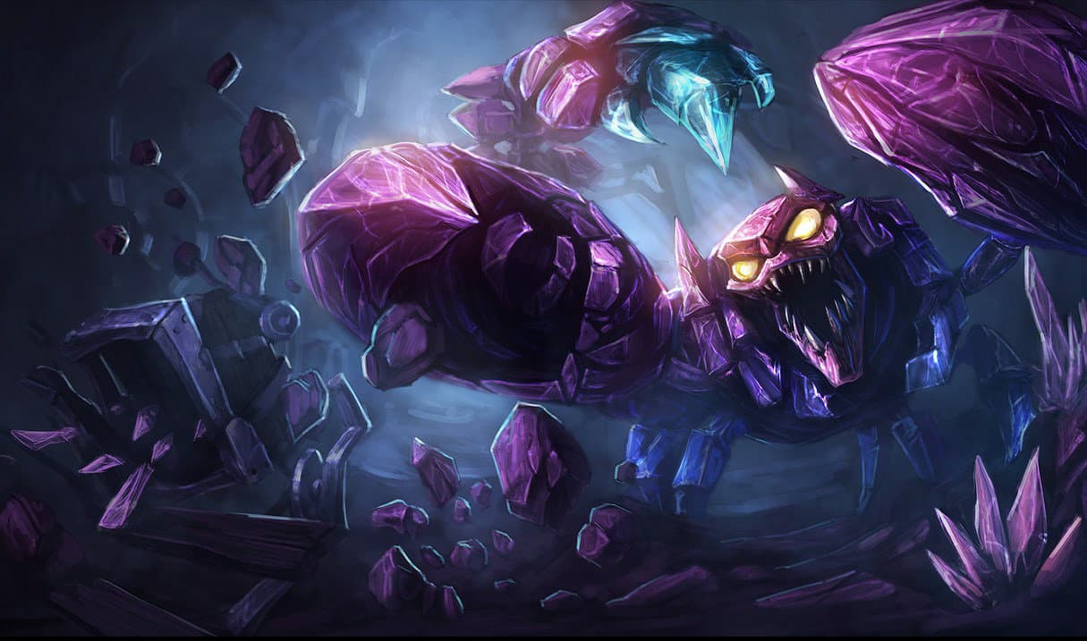 skarner Best Builds, Runes and counters Splash Art